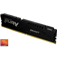 Kingston FURY Beast KF556C36BBE-16 16GB System Memory, 5600MT/s, DDR5, CL36, DIMM, Black, AMD EXPO Certified Kingston FURY Beast KF556C36BBE-16 16GB System Memory, 5600MT/s, DDR5, CL36, DIMM, Black, AMD EXPO Certified